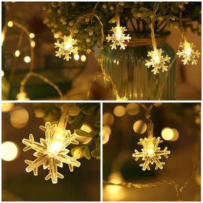 Solar Snowflake LED String Lights ™️